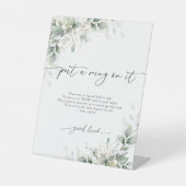 Eucalyptus Gold zette er een ring op Reclamebord Met Voetstuk (Voorkant)