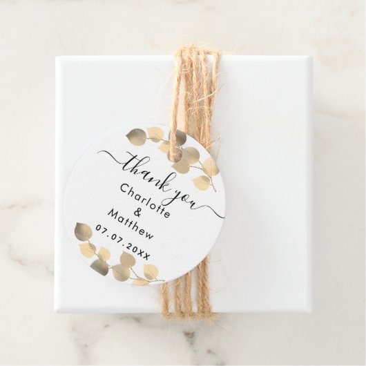 Eucalyptus golden Bedankt voor het huwelijk Bedankjes Labels (In situ)