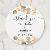 Eucalyptus golden Bedankt voor het huwelijk Bedankjes Labels (Voorkant)