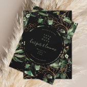 Eucalyptus Golden Boho Elegant Onyx Pampas Black Save The Date