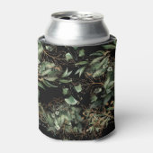 Eucalyptus Golden Boho Elegant Onyx Zwart Bruiloft Blikjeskoeler (Blikje Voorkant)