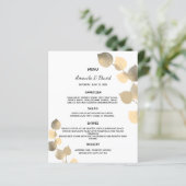 Eucalyptus golden botanical Weddenschap Menu (Staand voorkant)