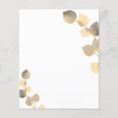 Eucalyptus golden botanical Weddenschap Menu (Achterkant)