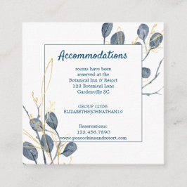 Eucalyptus Golden Garden Trouwaccommodatie Informatiekaartje