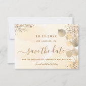 Eucalyptus golden glitter bruiloft behalve de datu aankondiging (Voorkant)