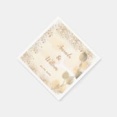 Eucalyptus golden glitter monogram servet (Hoek)