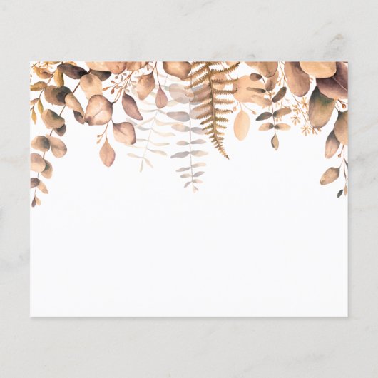 Eucalyptus golden herfst verjaardag behalve de dat flyer (Achterkant)