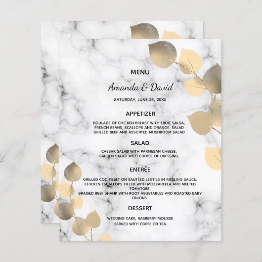 Eucalyptus golden marble botanical (Voorkant / Achterkant)