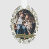 Eucalyptus & Golden Pine Eenvoudige vakantie foto Ornament (voorkant)