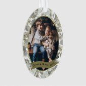 Eucalyptus & Golden Pine Eenvoudige vakantie foto Ornament (voorkant)