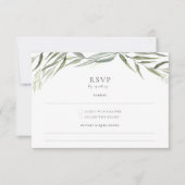 Eucalyptus gom bladeren groen bruiloft RSVP kaartje (Voorkant)