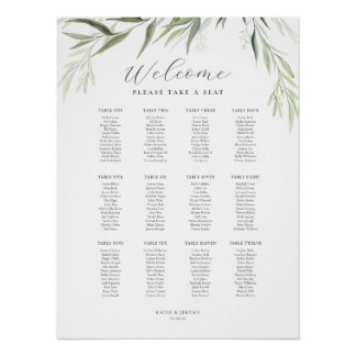 Eucalyptus Gom Bladeren Groene Zitplaatskaart Perfect Poster