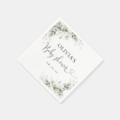 Eucalyptus Goud Baby shower Papier Servet (Hoek)