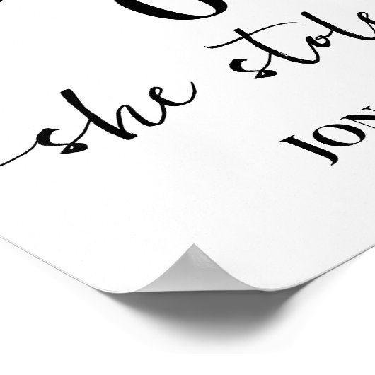 Eucalyptus Goud Beste Dag Bruiloft Datum Ja Dag Poster (Hoek)