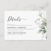 Eucalyptus Goud Bloemen Bruiloft Behuizing Kaart (Voorkant)