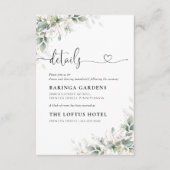 Eucalyptus Goud Bloemen Bruiloft Behuizing Kaart (Voorkant)