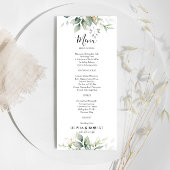Eucalyptus Goud Bloemen Groen Bruiloft Menu