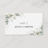 Eucalyptus Goud Bloemen Groen Platte Plaats Kaart Plaatskaartje (Voorkant)