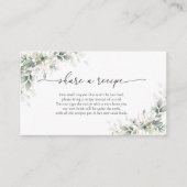 Eucalyptus Goud Bruiloft Feest Deel een recept kaa Informatiekaartje (Voorkant)