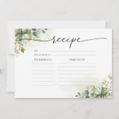 Eucalyptus Goud Bruiloftsreceptie Groot Receptkaar Kaart (Achterkant)