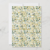 Eucalyptus Goud Bubbles & Boeken Koppels Bruiloft Kaart (Achterkant)