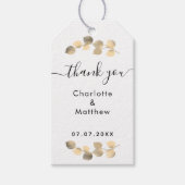 Eucalyptus goud dank je trouw cadeaulabel (Voorkant)