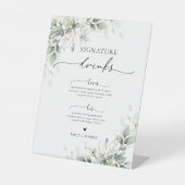 Eucalyptus Goud Drinken Teken Reclamebord Met Voetstuk (Voorkant)