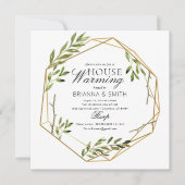 Eucalyptus Goud Foliage Housewarming Kaart (Voorkant)