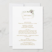 Eucalyptus Goud Geometrisch Alles In Een Bruiloft  Kaart (Achterkant)