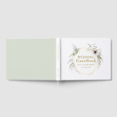 Eucalyptus Goud Geometrisch Bruiloft Gastenboek (Volledig)