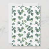 Eucalyptus goud geometrisch lijst bruiloft uitnodi kaart (Achterkant)