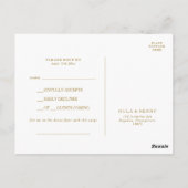 Eucalyptus Goud Geometrisch Song Aanvraag RSVP Pos Briefkaart (Achterkant)