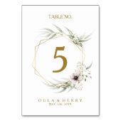 Eucalyptus Goud Geometrisch Tafelnummer (Voorkant)