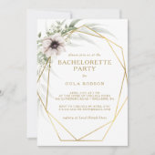 Eucalyptus Goud Geometrische Bachelorette Party Kaart (Voorkant)