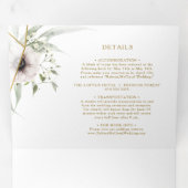 Eucalyptus Goud Geometrische Bruiloft Alles In Een Drieluik Uitnodiging (Binnenzijde eerst)