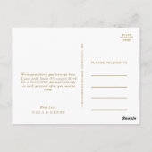 Eucalyptus Goud Geometrische Bruiloft Bedankt Briefkaart (Achterkant)