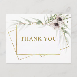 Eucalyptus Goud Geometrische Bruiloft Bedankt Briefkaart