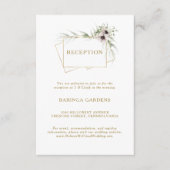 Eucalyptus Goud Geometrische Bruiloft Receptie Kaa Informatiekaartje (Voorkant)