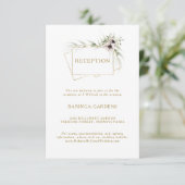 Eucalyptus Goud Geometrische Bruiloft Receptie Kaa Informatiekaartje (Staand voorkant)