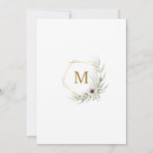 Eucalyptus Goud Geometrische bruiloft uitnodiging (Achterkant)