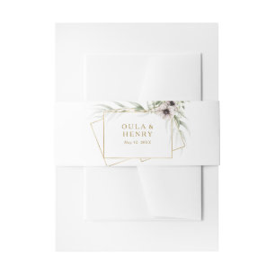 Eucalyptus Goud Geometrische Bruiloft Uitnodiging  Uitnodigingen Wikkel