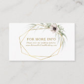 Eucalyptus Goud Geometrische Bruiloft Website Informatiekaartje (Voorkant)