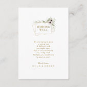 Eucalyptus Goud Geometrische Bruiloft Wishing Well Informatiekaartje (Voorkant)