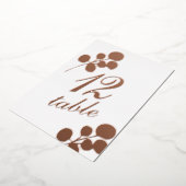 Eucalyptus Goud Geperste Folie Tafel Nummer Uitnodiging (Gedraaid)