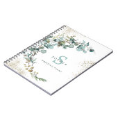 Eucalyptus Goud Glitter Botanische Trouw Notitieboek (Linkerzijde)