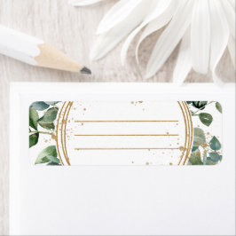 Eucalyptus Goud Glitter - Groene Trouwdag Etiket
