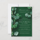 Eucalyptus Goud Groen Bruiloft Jubileum Kaart (Voorkant)