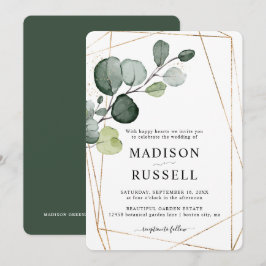 Eucalyptus Goud Groene Huwelijk Kaart