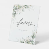 Eucalyptus Goud gunsten teken Reclamebord Met Voetstuk (Voorkant)