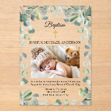 Eucalyptus Goud Kruis Religieus Doopsel Foto